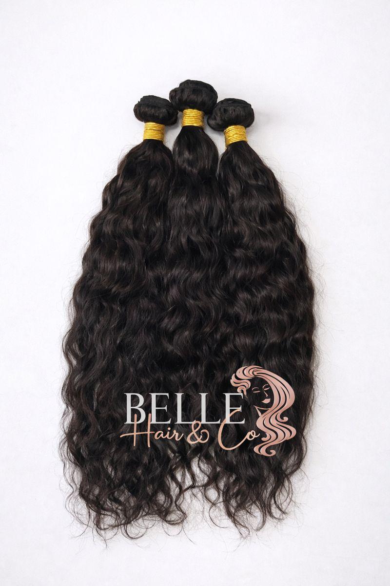 Loose wave wefts
